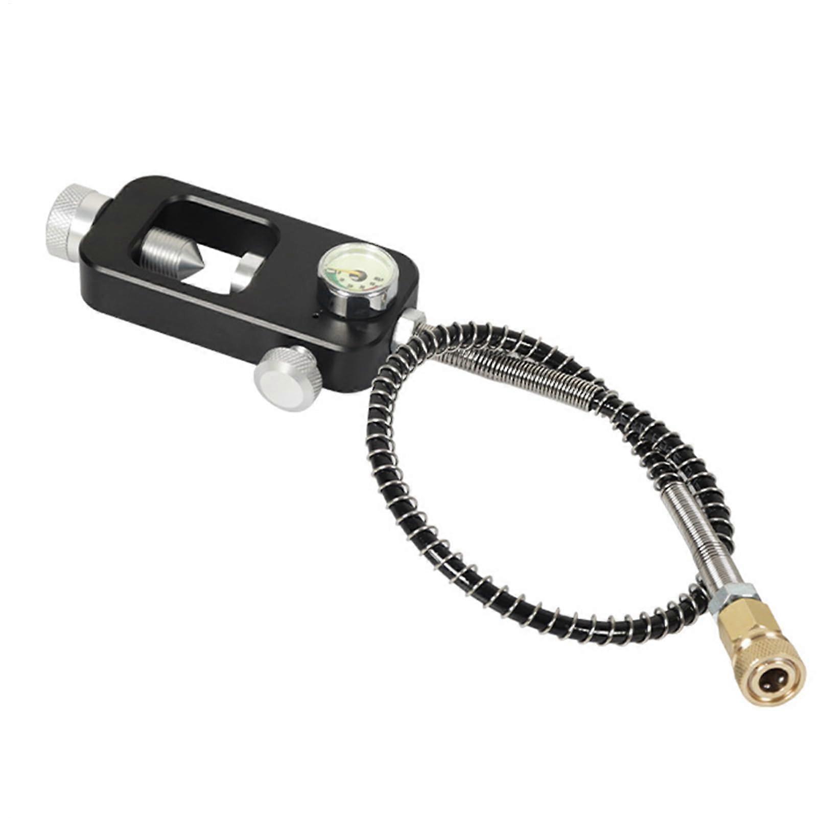 Tauch Tank Aluminium Alloy Oxygen Cylinder Refill Adapter, Portable High-Pressure Scuba Filling Station with Gauge and Hose