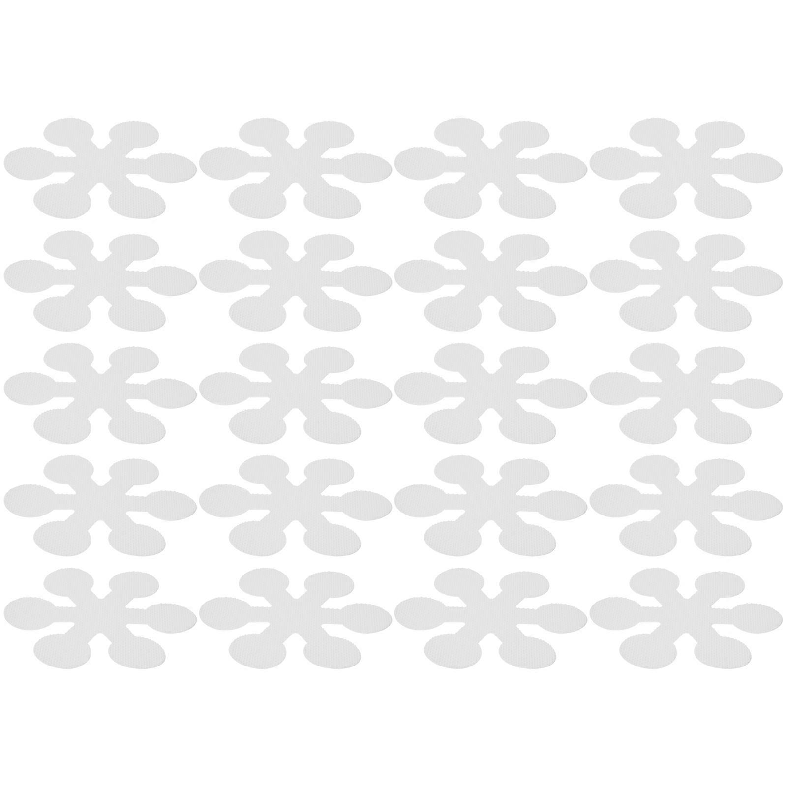 20Pcs Non-slip Bath Stickers Adhesive Shower Floor Tiles PEVA Material for Bathroom Safety