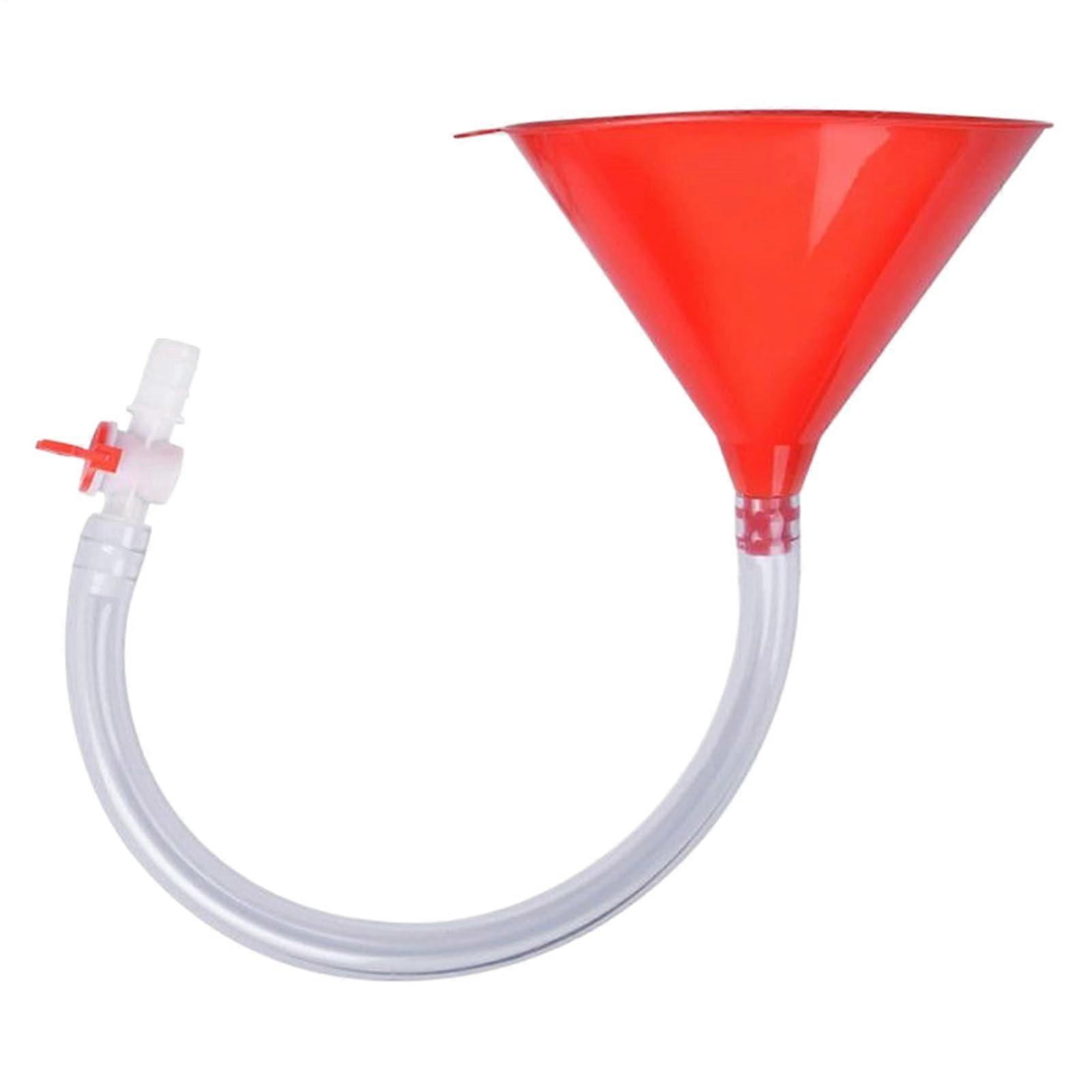 Beer Funnel with Valve, Reusable SplashProof Tube for Parties, Beach, BBQ