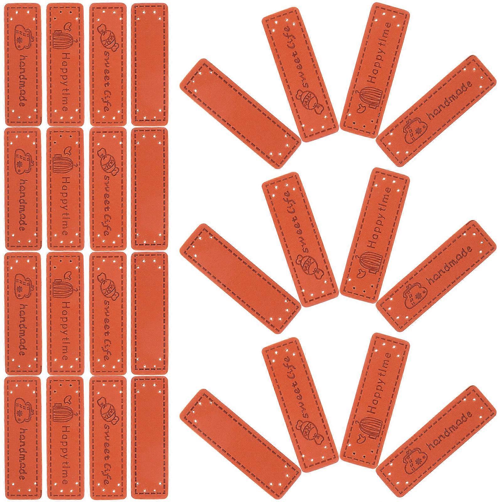 Clothing Labels 120Pcs Sew On Tags Crafted For Artists DIY Enthusiasts Brown Rectangular Designed For Personalization