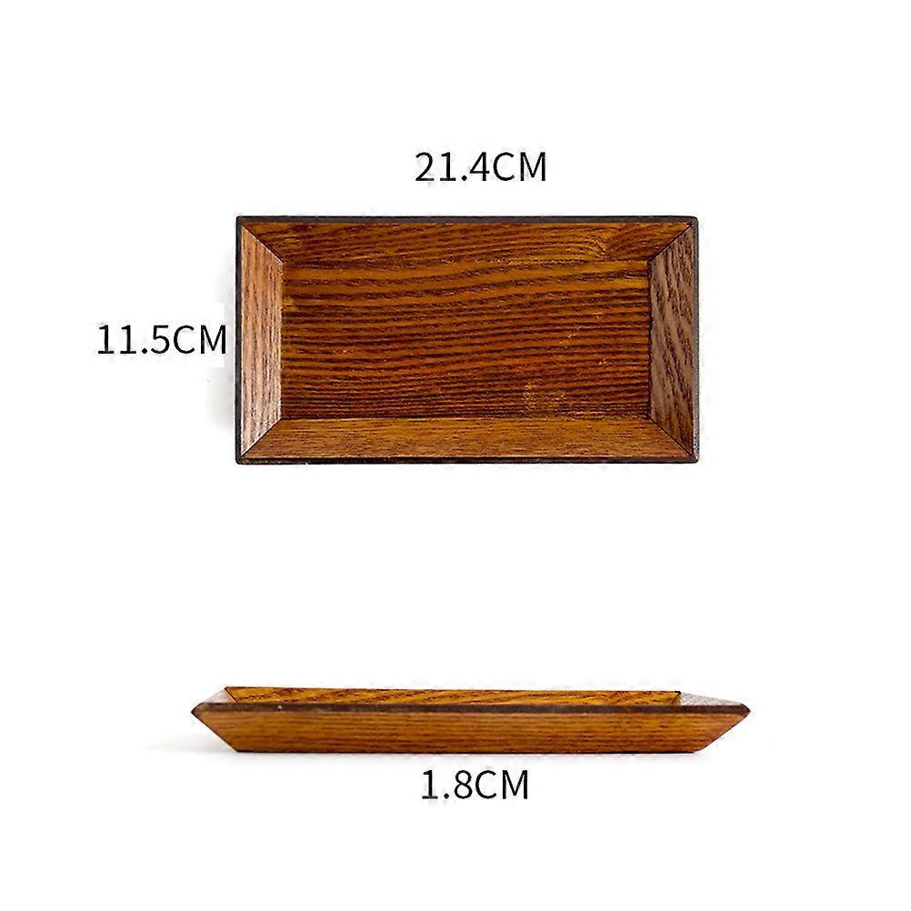 Light Brown Timber Sushi Tray for Storing Food Rectangle Shape Waterproof and Heat Resistant 21.5X11.5X2cm