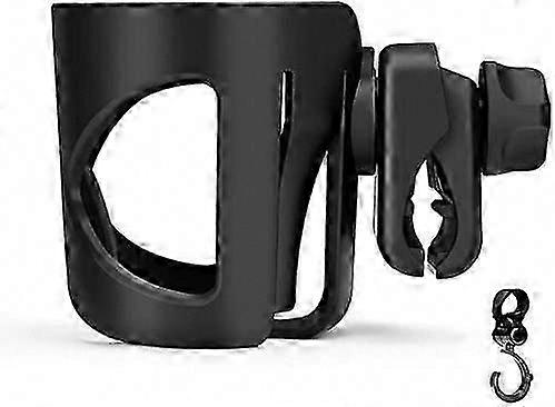 Stroller Cup Holder Stroller Accessories, ABS Adjustable Bottle Organizer for Stroller, Drink and Coffee Cup Holder with Hook