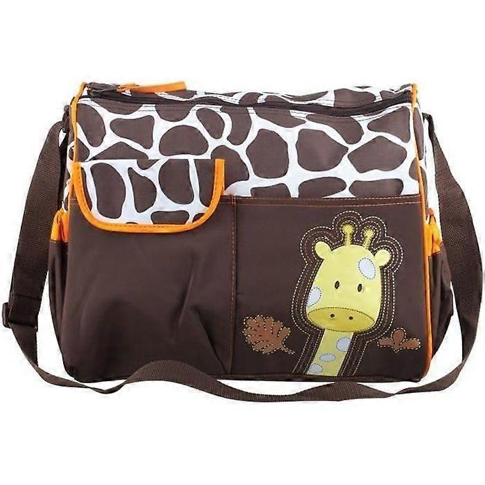 Giraffe Baby Changing Bag - Orange