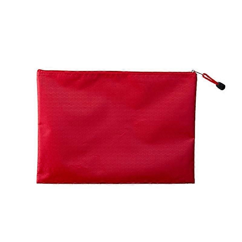 Zippered Document Bags A5 Size Waterproof Soccer Ball Pattern 22.9 x 17.8 cm Red 6 Pack