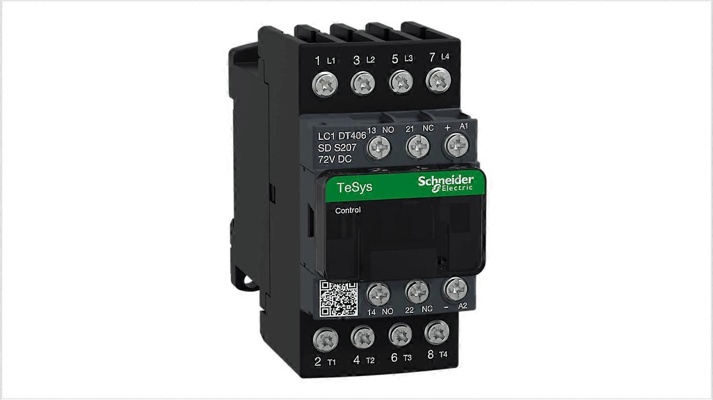 Schneider Contactor 72 Vdc Coil 40a 4no Lc1dt406sds207