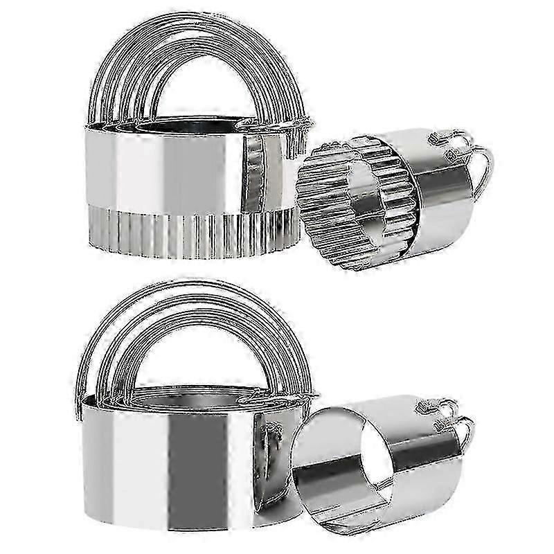 2023 - Pastry/cookie Cutter Set (round + Pattern), Fluted Edge Cookie Cutter, Round Scone Cutter, Pastry Do