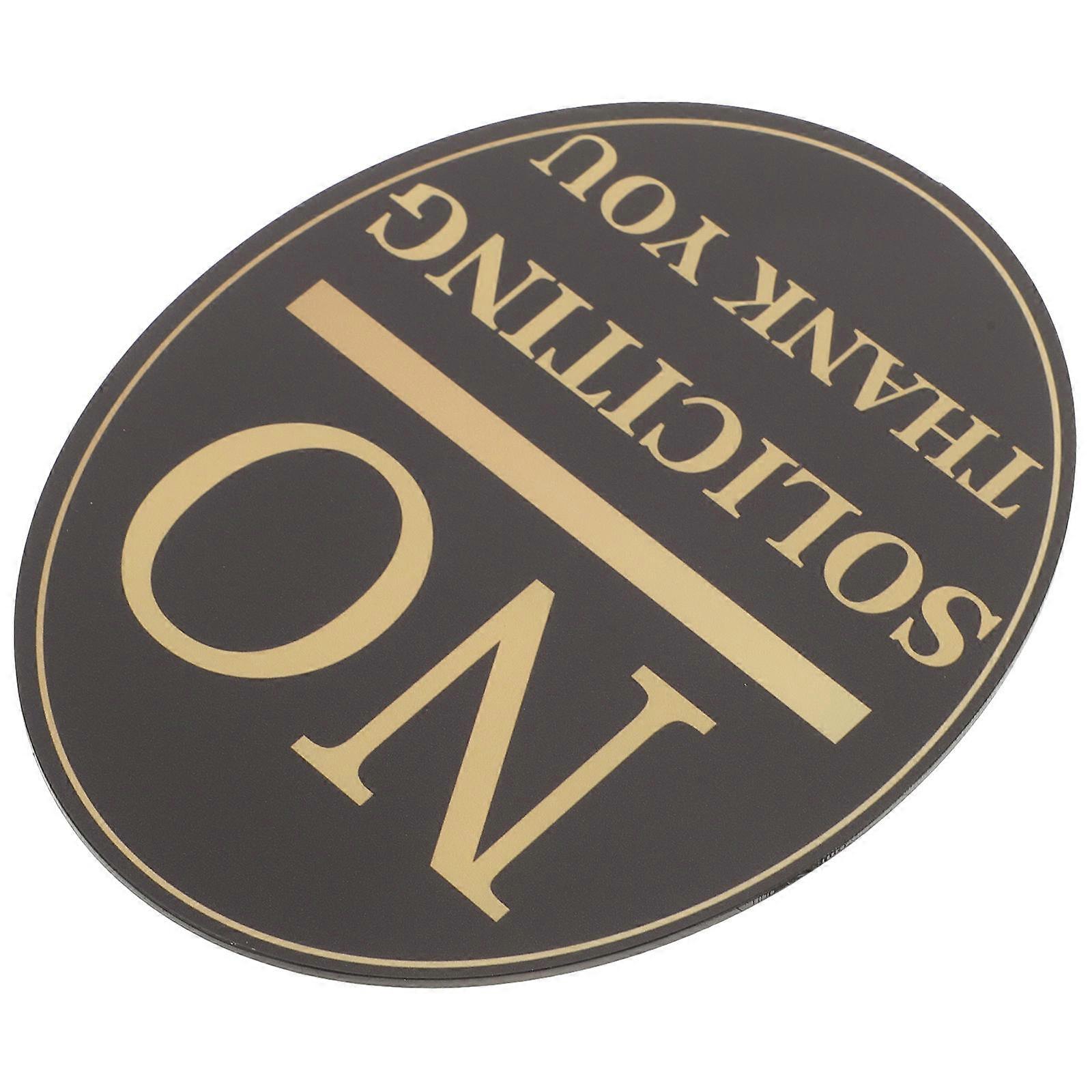 No Soliciting Door Sign for Privacy Protection with Clear Message and Easy Installation for Homes and Offices