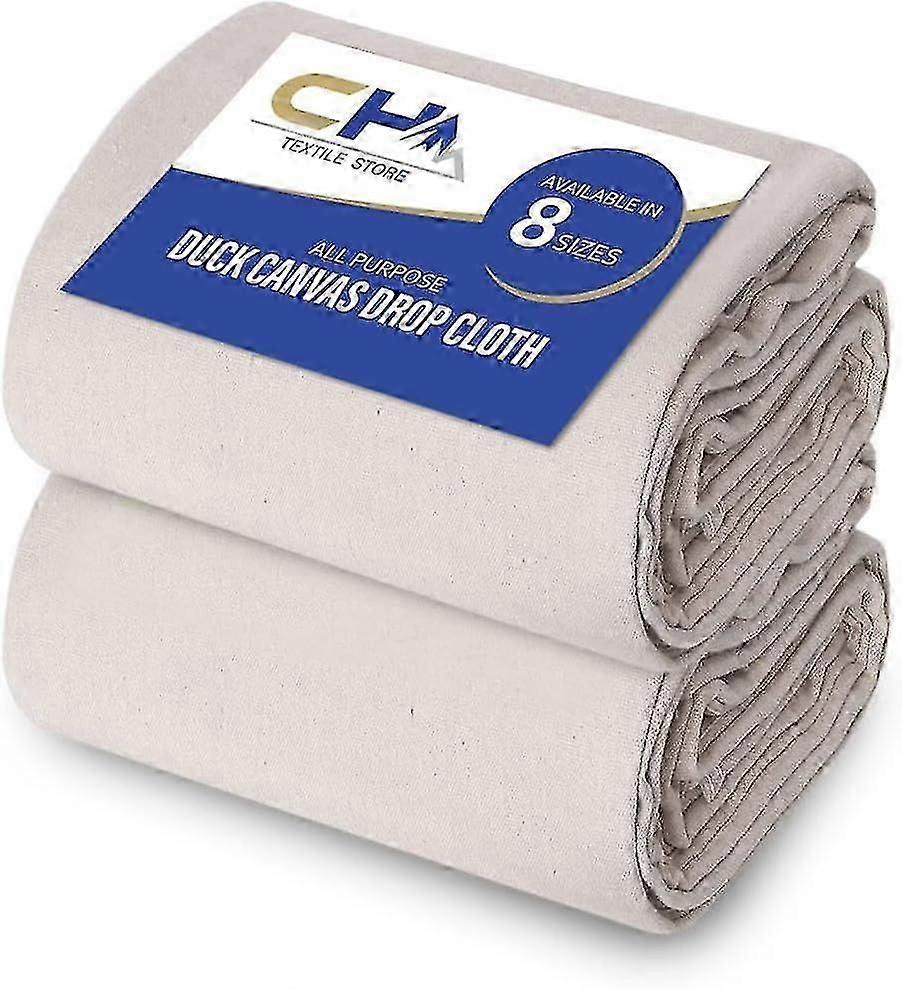 Canvas Painters Drop Cloth (Größe 6 x 9 Fuß - 2er-Pack) - Farbtropftuch aus reiner Baumwolle zum Malen, für Vorhänge, Möbel und Bodenschutz - All Pur