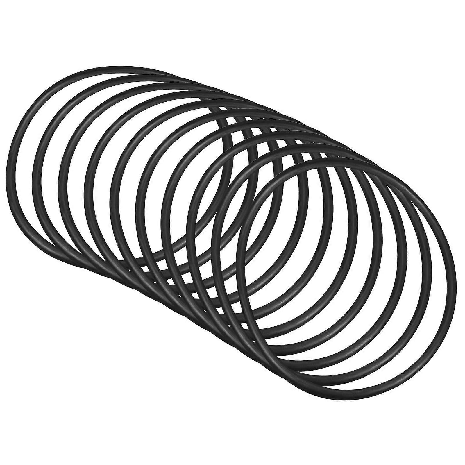 Nitrile Rubber Round Washer Seal 38 mm x 34 mm x 2 mm for Tap Plumbers Seal Connection, Black Pack of 10
