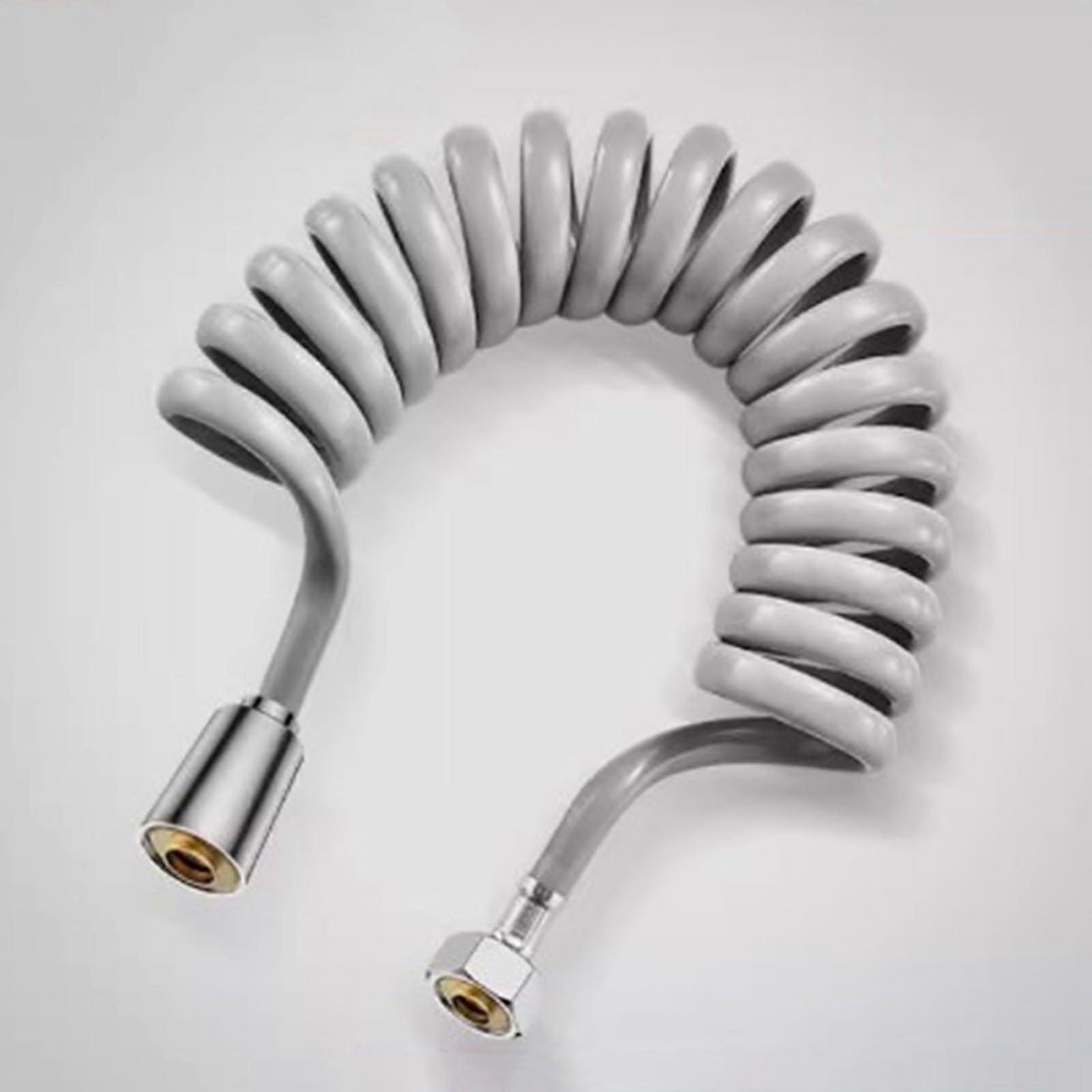 Spiral Shower Hose For Faucets With G1/2 Thread Flexible Gray Finish