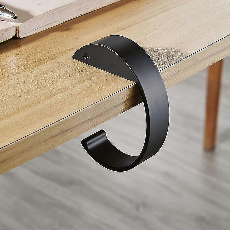 Adjustable Desk Edge Hook No-Punch Clamp, Hanging Hook for Bags and Backpacks, A6 Size, Single-Coloured