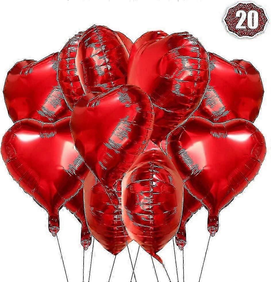 Heart foil balloon red 20 pieces heart helium balloons heart balloons helium balloon foil balloon we