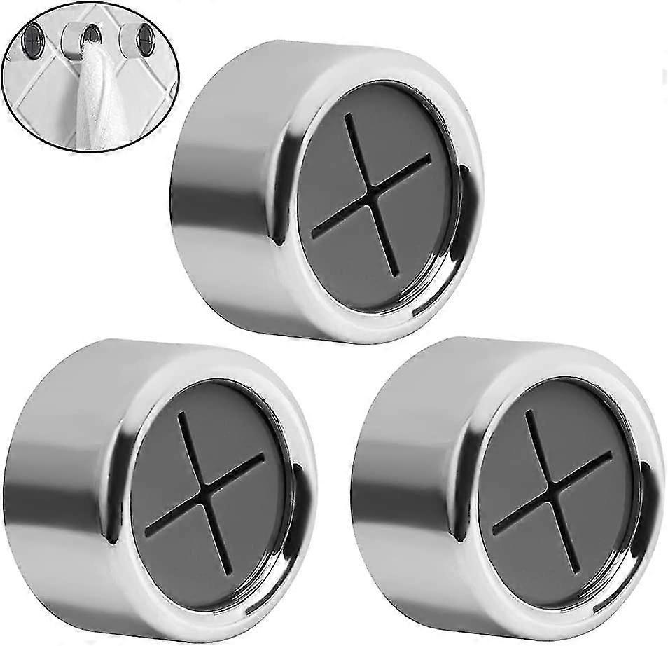 3pcs Self Adhesive Round Wall Hooks Towel Rack
