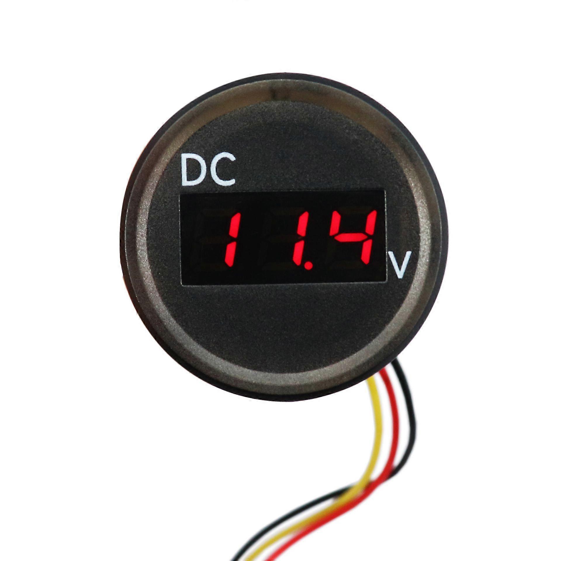 Black Waterproof Voltmeter - DC 0-100V Display