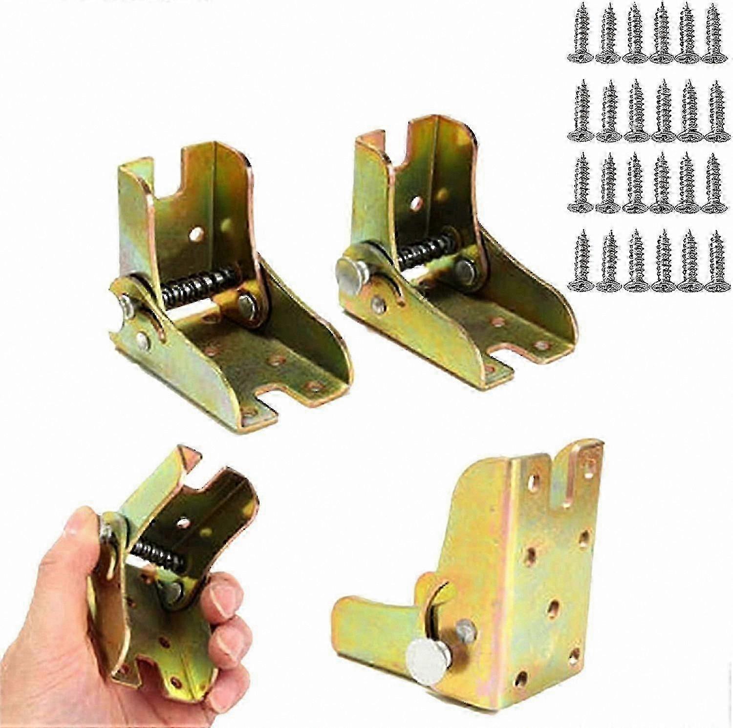 4-Pack Adjustable Folding Table Leg Brackets for DIY Workstations