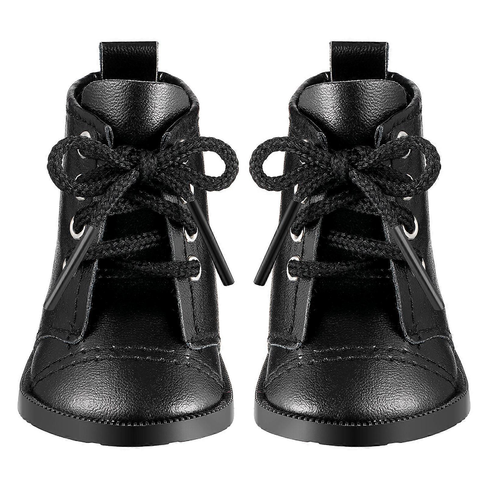 1 Par de Botas de Vestir de Boneca Botas de PU Miniatura de 18 polegadas Sapatos de Boneca