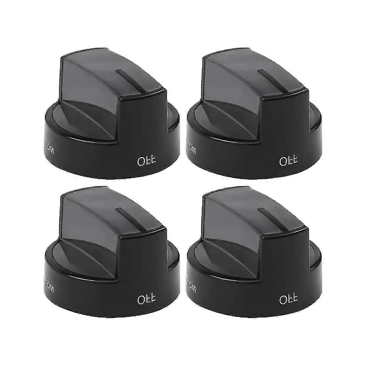4pcs Top Burner Control Knob Replacement for Gas Range Stove - W10339442, Replaces Wpw10339442