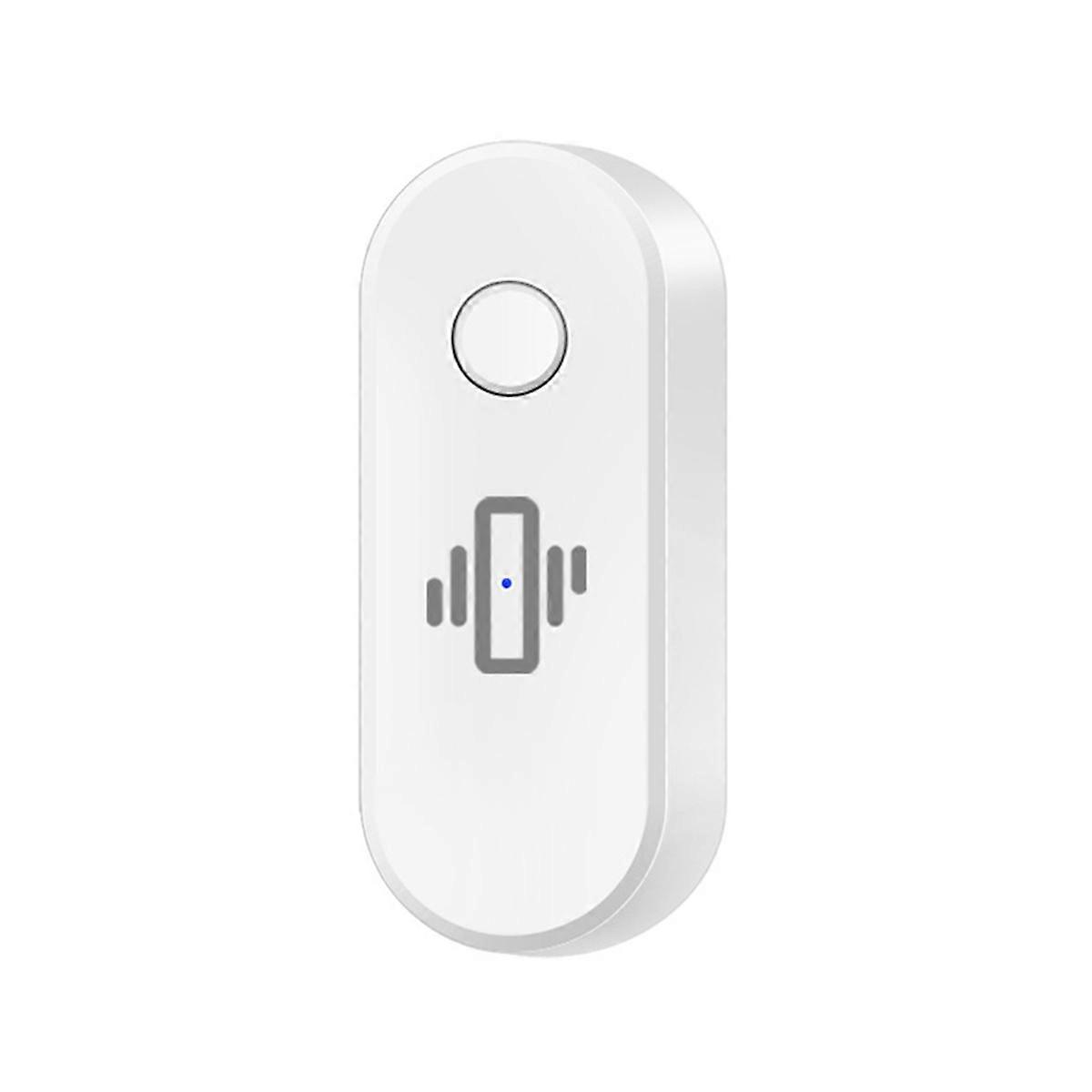 Smart WiFi Vibration Sensor Alarm Wireless Vibration Detector Alert Real-Time Activity & Shock Detection White