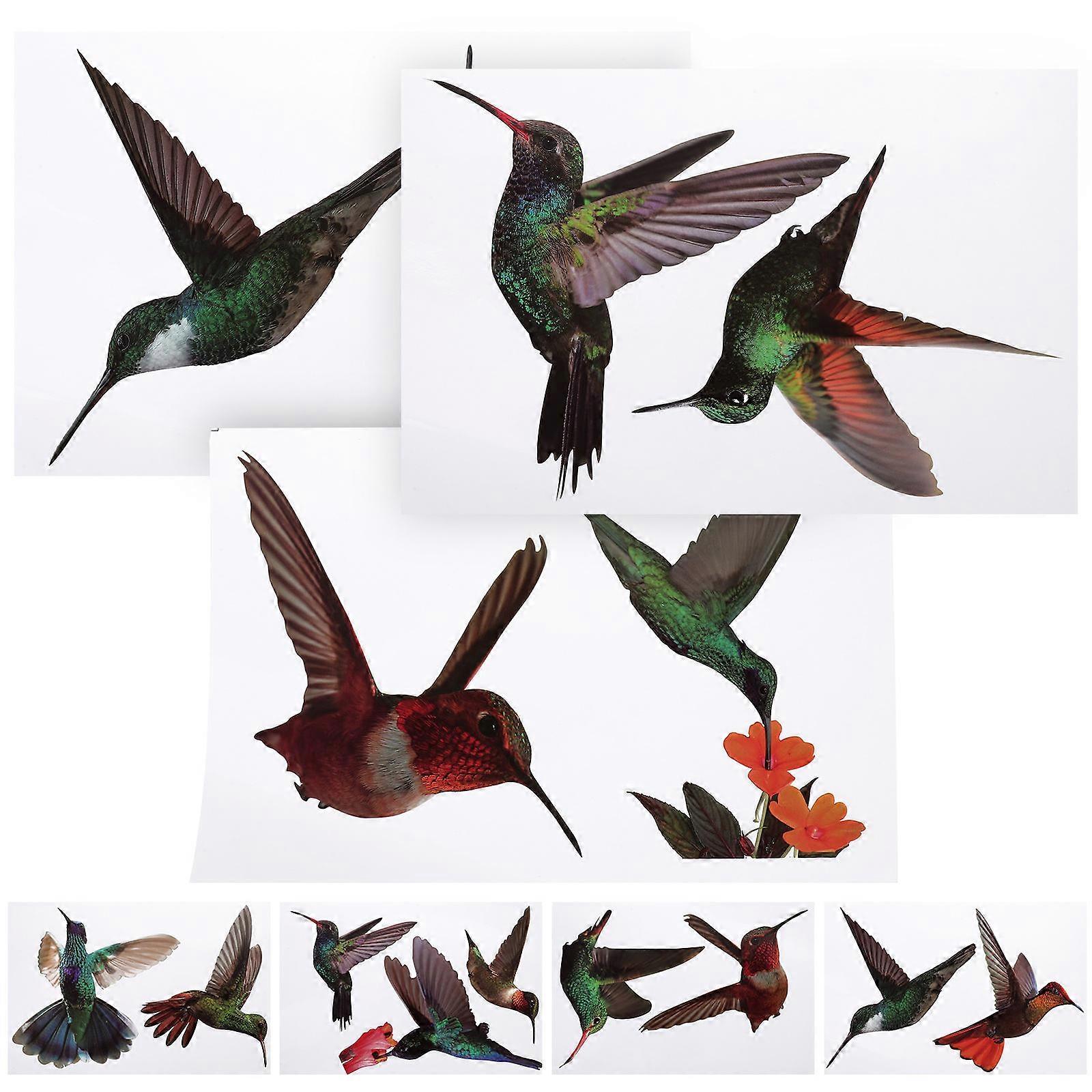 Bird Window Stickers Colorful Bird Window Decal for Home Room Pvc Multi Decoration 7sheets