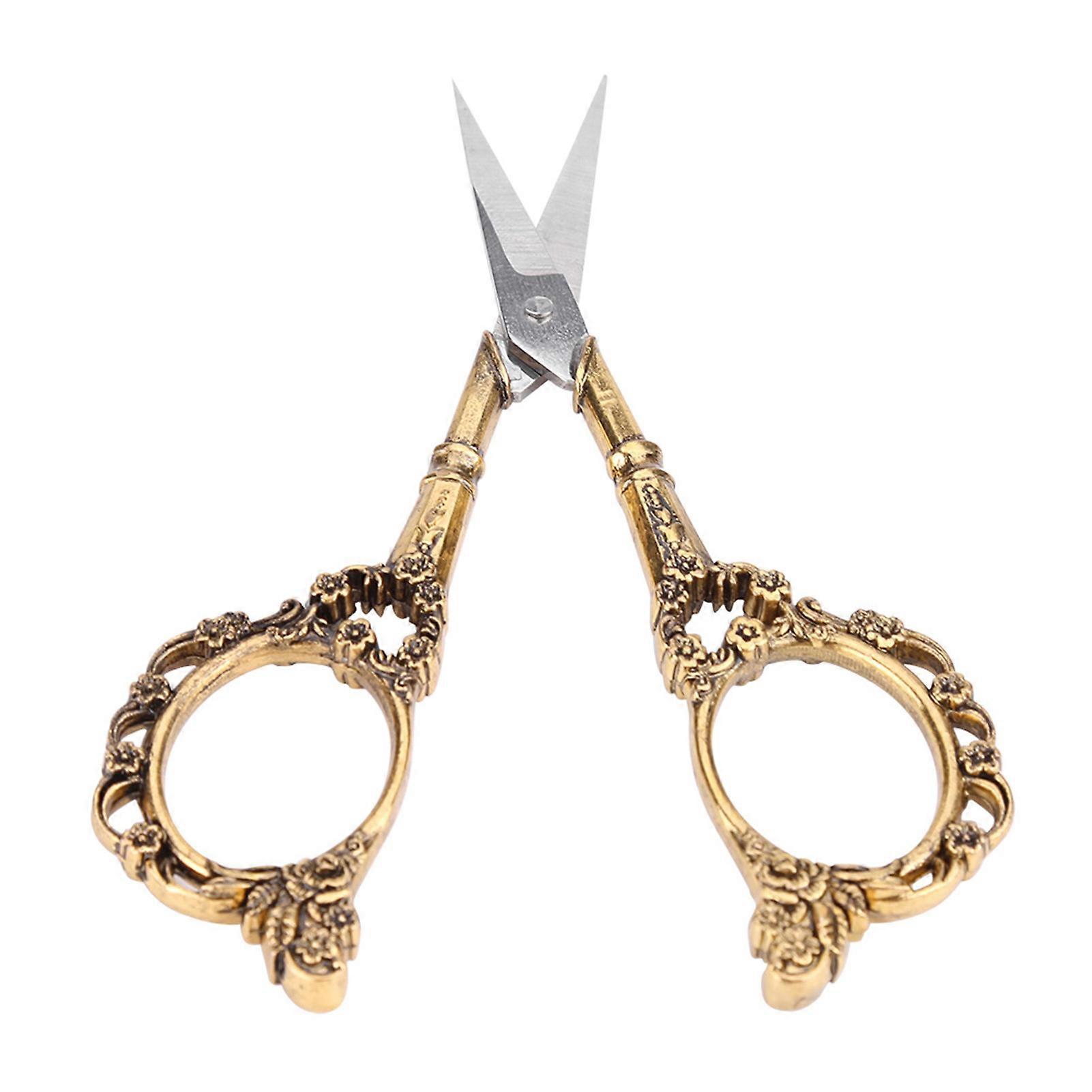 Vintage Sewing Set with Scissors 11.5cm, 2 Thimbles & Cutter Box