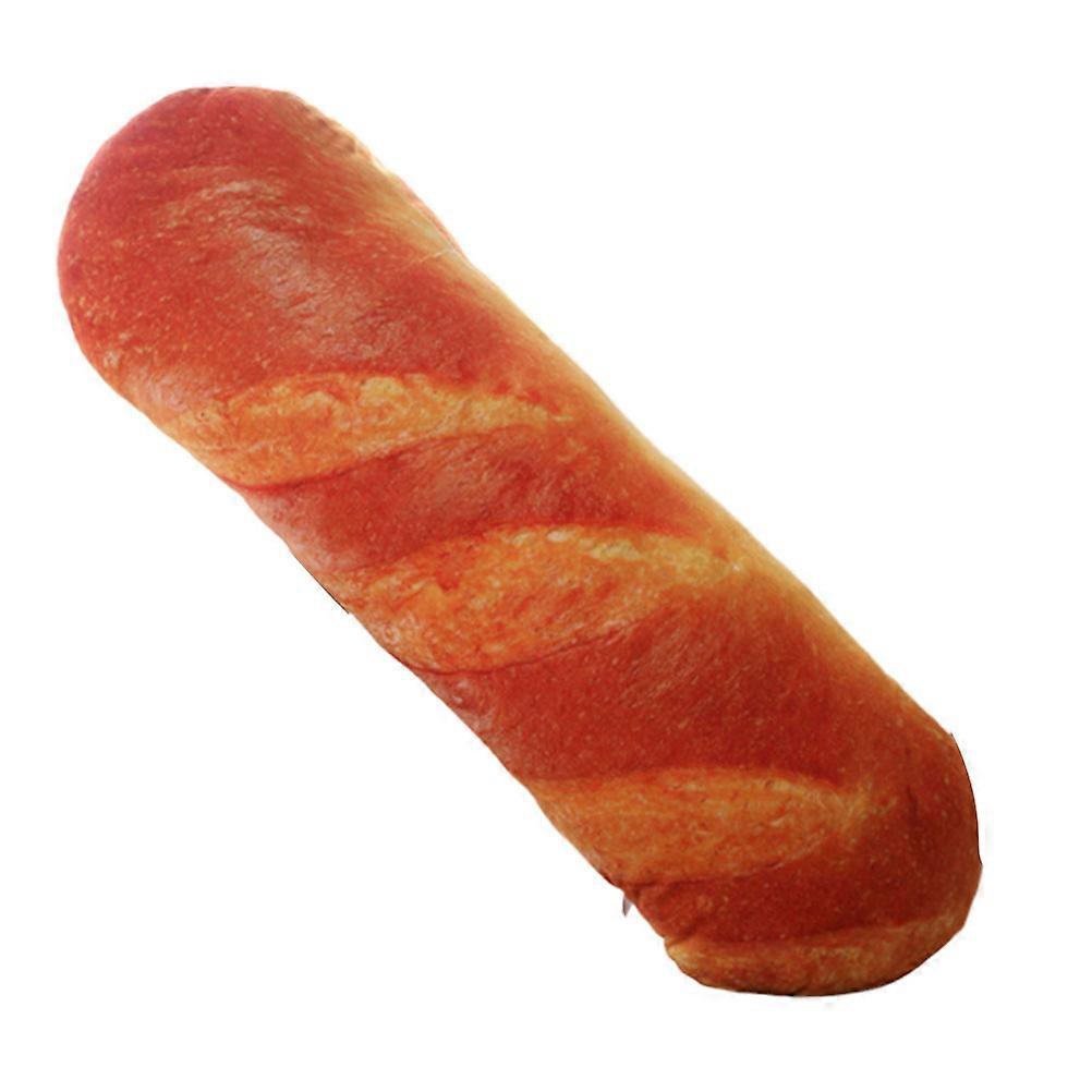 Orange Plush Pillow with French Bread Design for Home Use Stuffed with PP Cotton 55cm