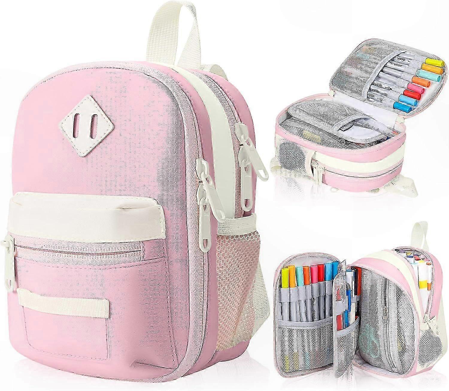 High Capacity Pencil Case, Compact Backpack Style Marker Organizer for Students, Teens, and Adults (A)