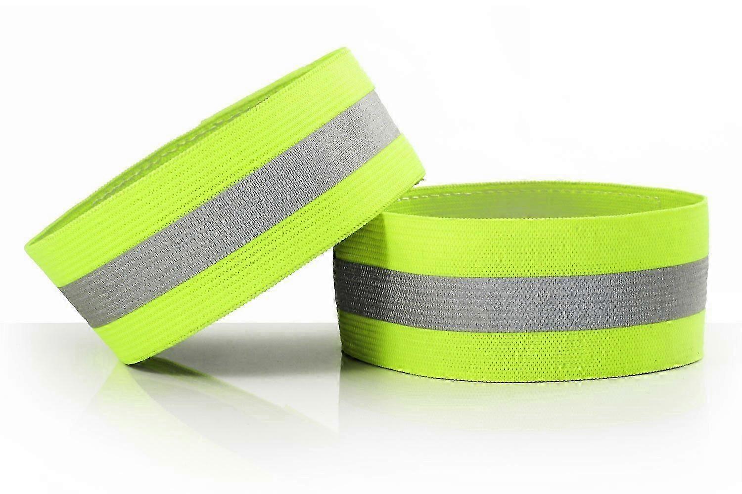 4 Pack High Visibility Reflective Ankle Straps for Running, Cycling, Dog Walking, Jogging, Night Activities for Adults and Kids