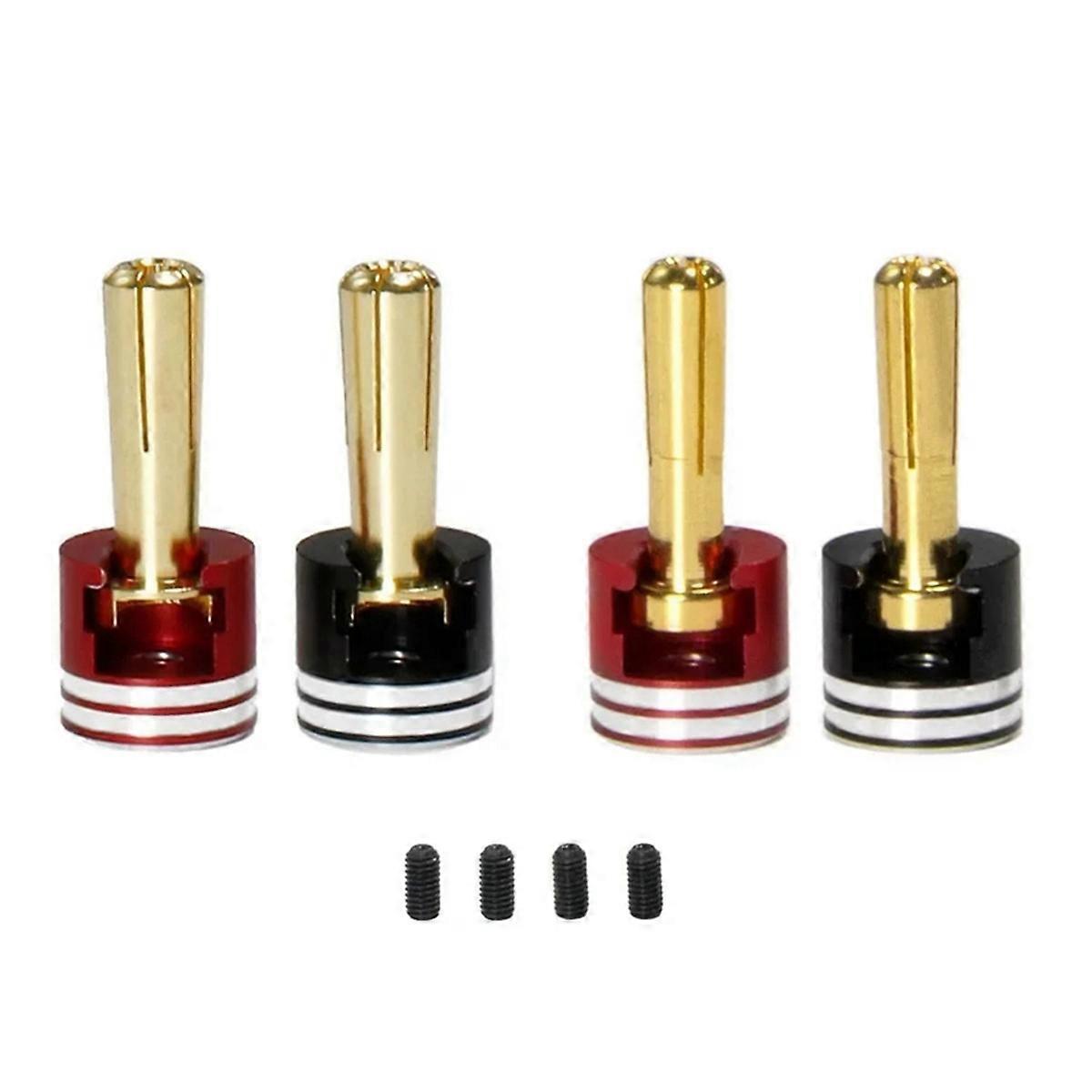 Welding-Free Hard Shell Metal Heatsink Plugs & Grips 4mm/5mm Set for 1/10 Off-Road Truck RC Car Upgrade Parts