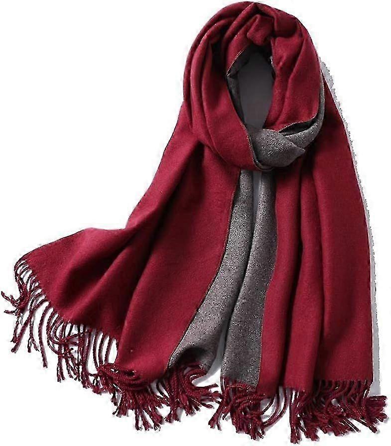 2025 Latest Model Solid color imitation scarf men and women winter thick warm double-sided