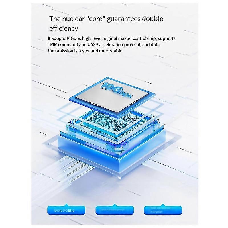 For Nvme Ssd Enclosure 10gbps Pcie Ssd External Adapter