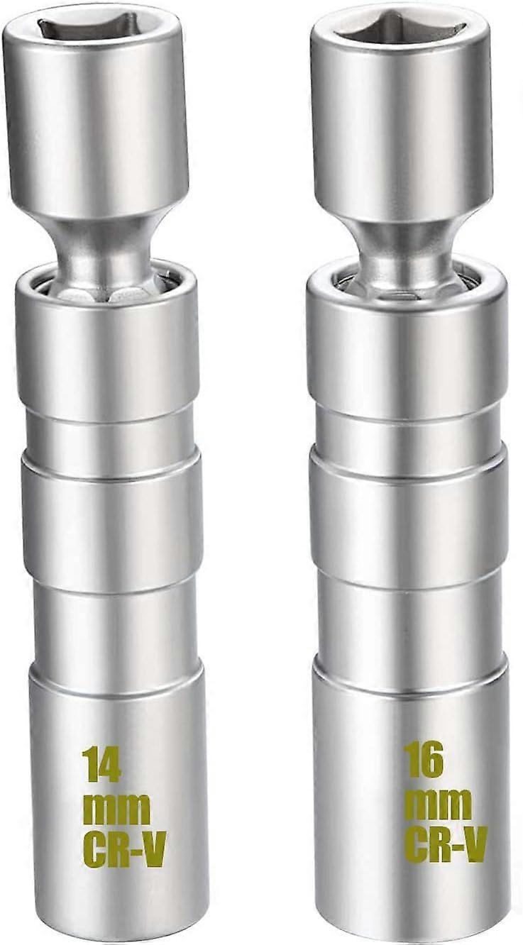2 pieces spark plug wrench | 14 mm and 16 mm | Magnetic spark plug socket wrench