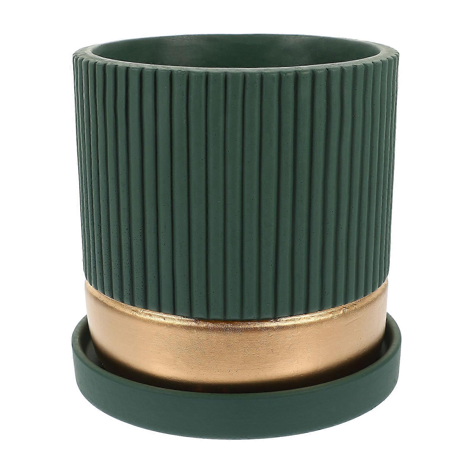 Gardening Flowerpot Cement Desktop Plant Holder Scindapsus Aureus