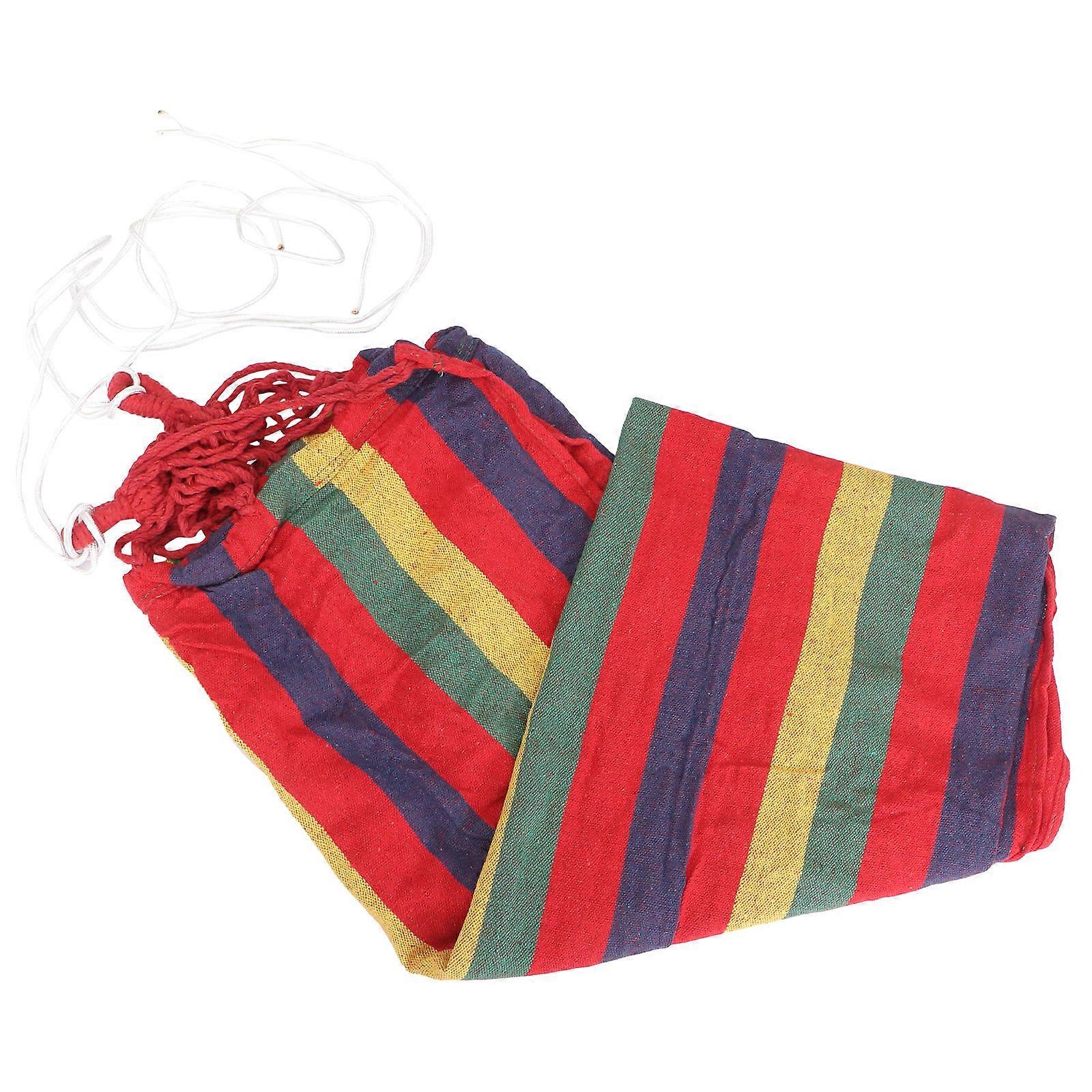 Outdoor Canvas Hammock Portable Hammock Portable With Carrying Bag For Patio Yard Garden (Red)