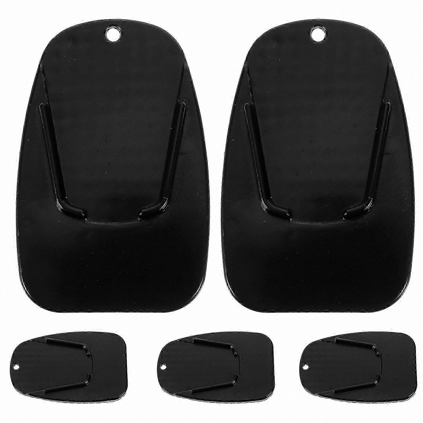 5-Pack Black Side Stand Pads for Motorcycle Foot Peg Brackets