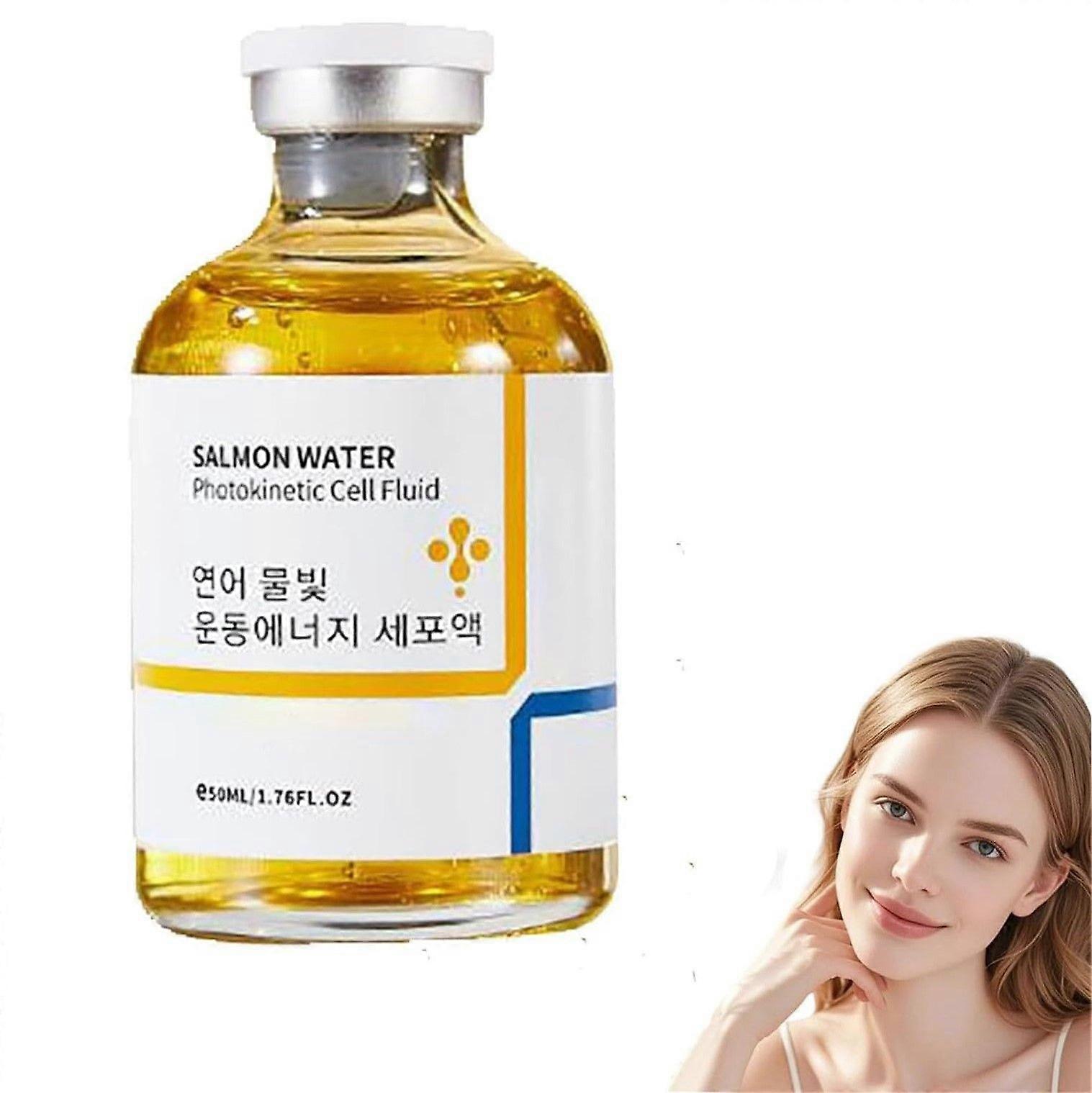 Salmon Anti-Wrinkle Serum, Salmon Serum Ampoule, One Drop Daily Reduces The Signs of Aging, Liftingand Firming, Hydrates & Moisturizes Skin, No Greasy