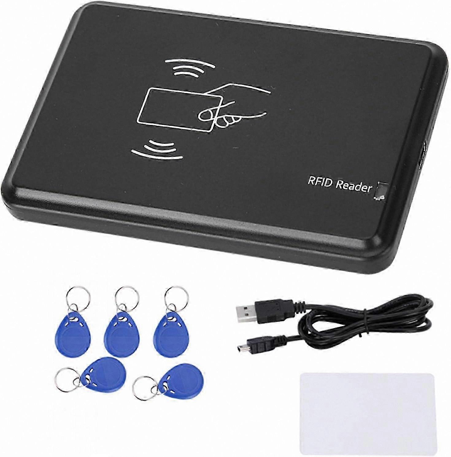 USB RFID Reader Writer 125kHz with 5 Key Tags for ID Card Copying and Duplication