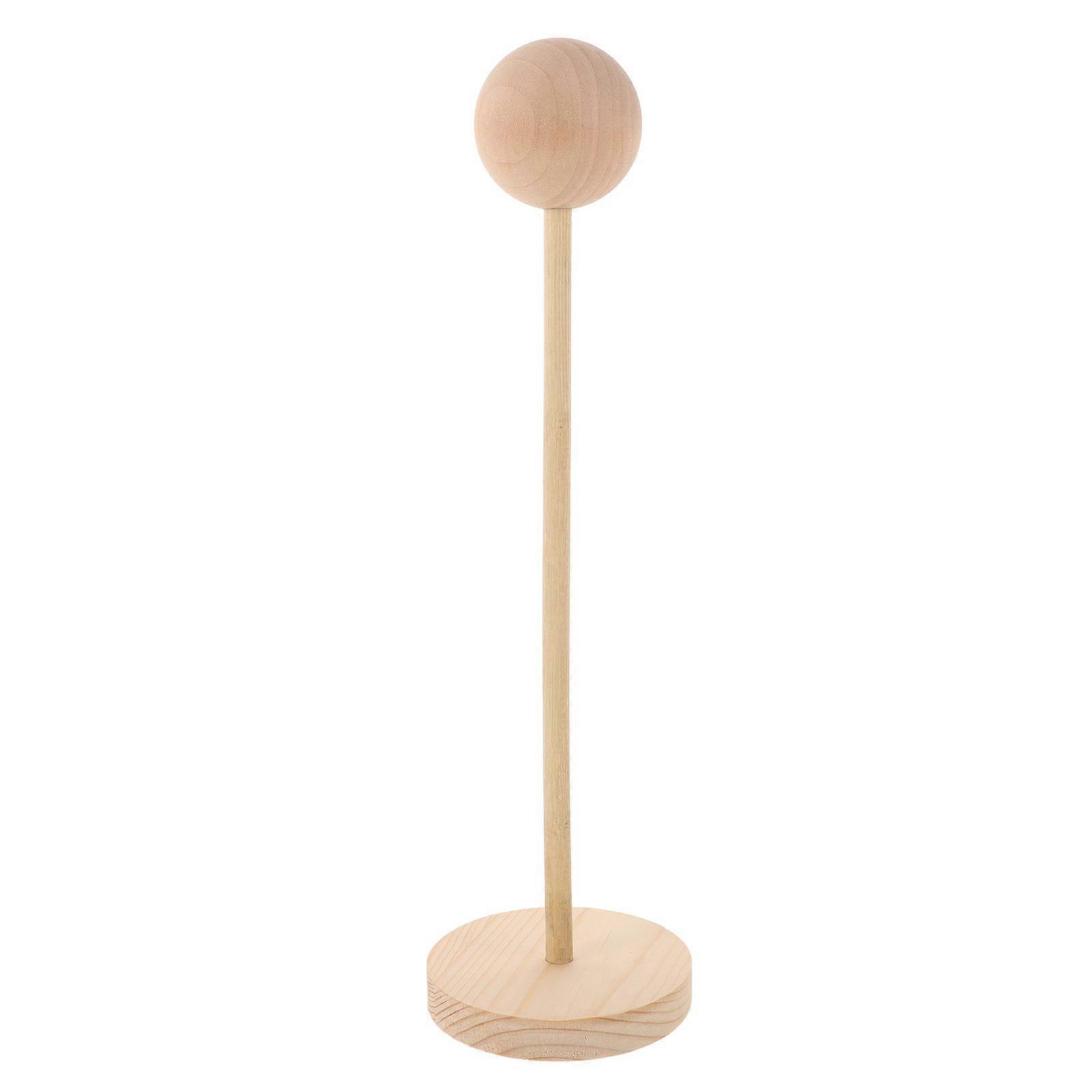 Bjd Dolls Wig Stand Mini Wood Hat Display Stand Tiny Hat Rack For Storing Displaying 7-9 Inch Doll Headpieces Anti-slip Base