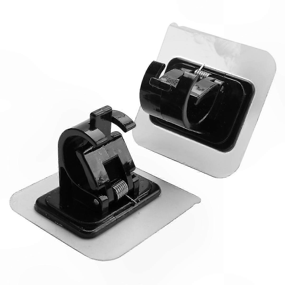 8-Pack Adhesive Curtain Rod Brackets, Tool-Free Installation, Wall-Friendly Hooks for Easy Setup