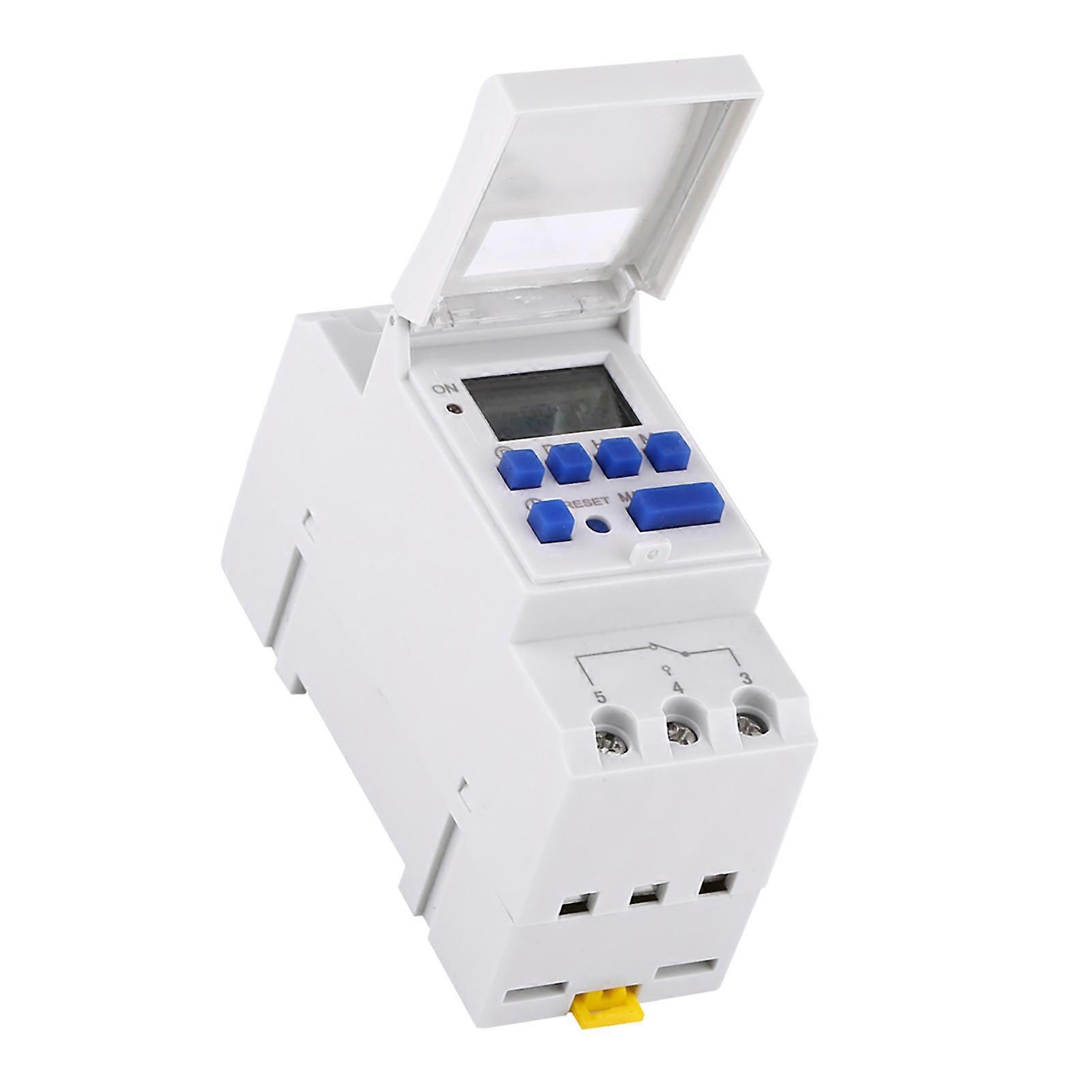 LCD Weekly Programmable Timer Switch 16 On/8 Off AC/DC12V 86x36x65mm