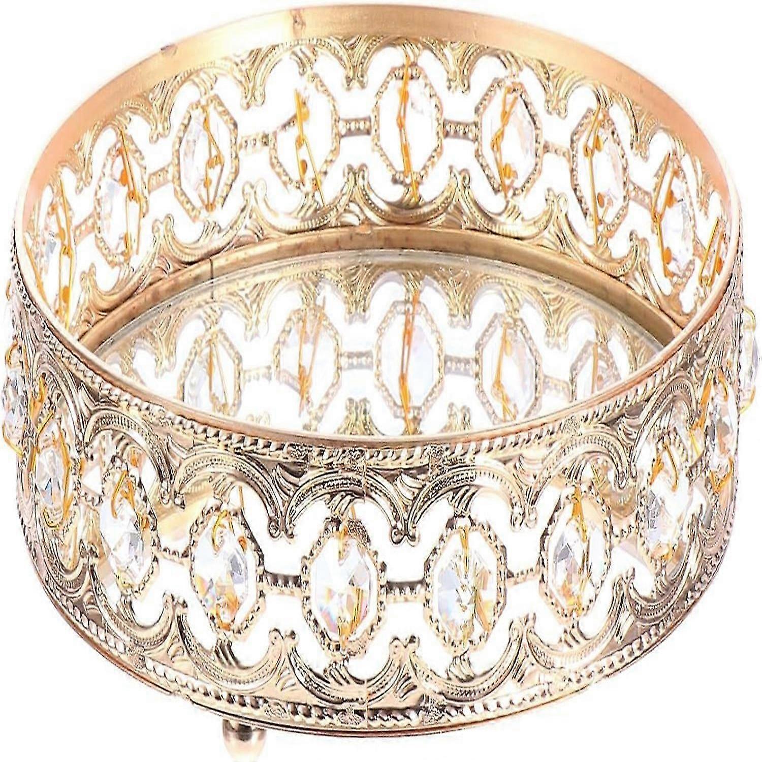 1 Pc Mirror Storage Tray Accessories Souvenir Alloy