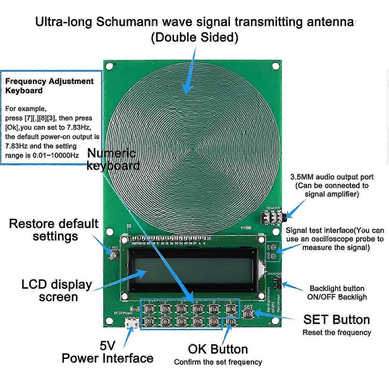 Schumann resonance generator for Healflux with custom frequencies