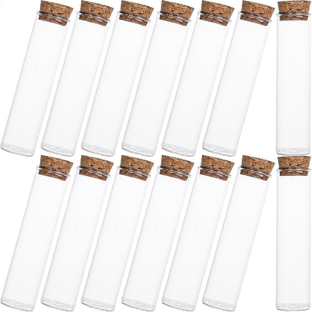 Transparent Glass Vials with Cork for Storage Use 48Pcs Laboratory