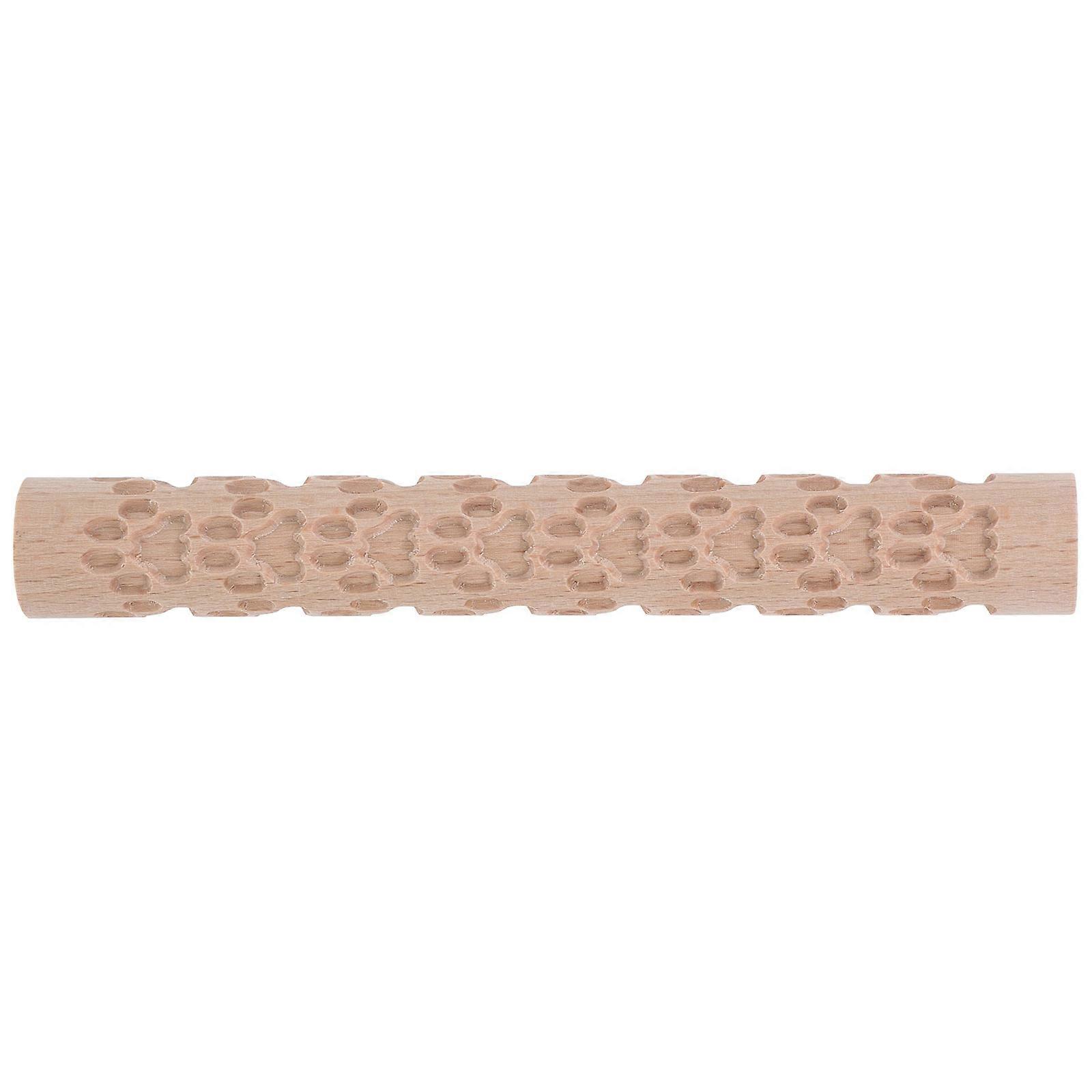 Wooden Clay Roller Embossed Rolling Pin for DIY Pottery Baking 3Pcs Set