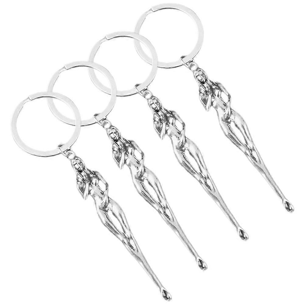 Vintage Brass Ear Spoon for Decoration Use 4Pcs Earwax Removal Tool