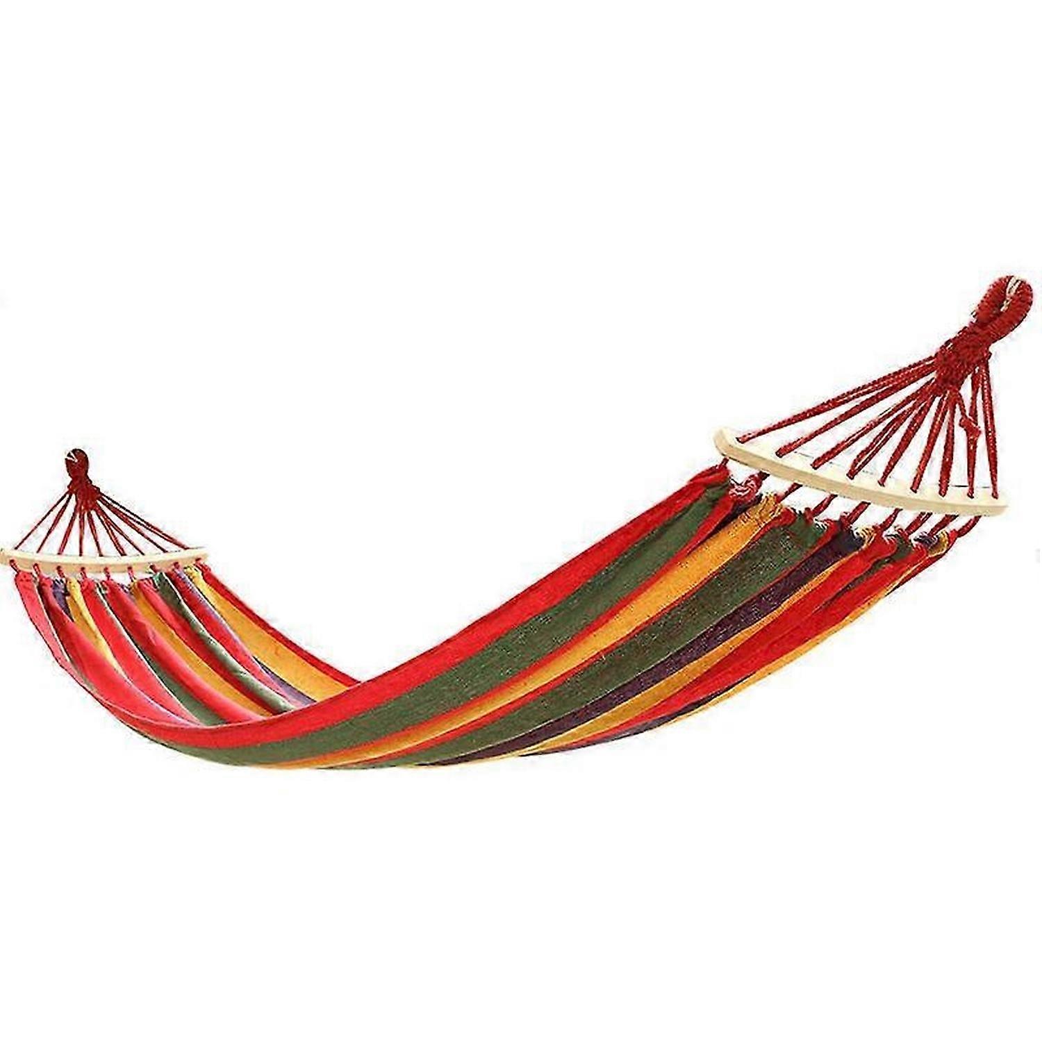 Garden Hanging Hammock 260 x 150 cm Portable Canvas Ultralight Travel Hammock Outdoor Camping Hammock Maximum Load 200KG with Carry Bag for Beach and