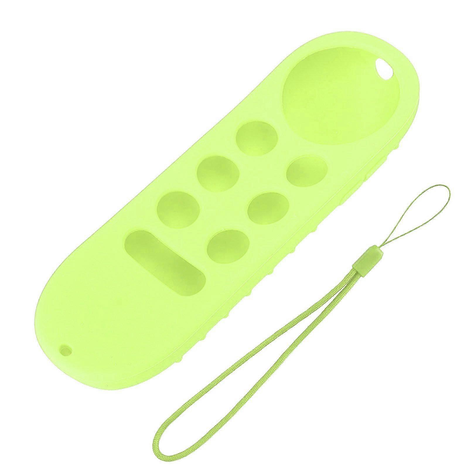 Remote Control Protective Cover Silicone Case for Chromecast with Google TV Remote Controller Fluorescent Green