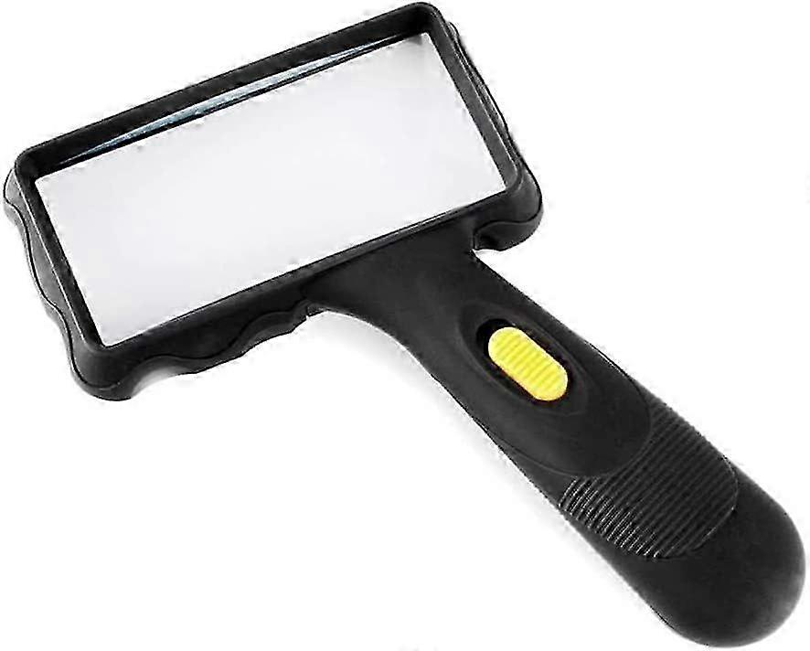 Hand-held Rectangular Magnifying Glass LED Light Magnifier 10X Reading for Seniors Low Vision Macular Degeneration