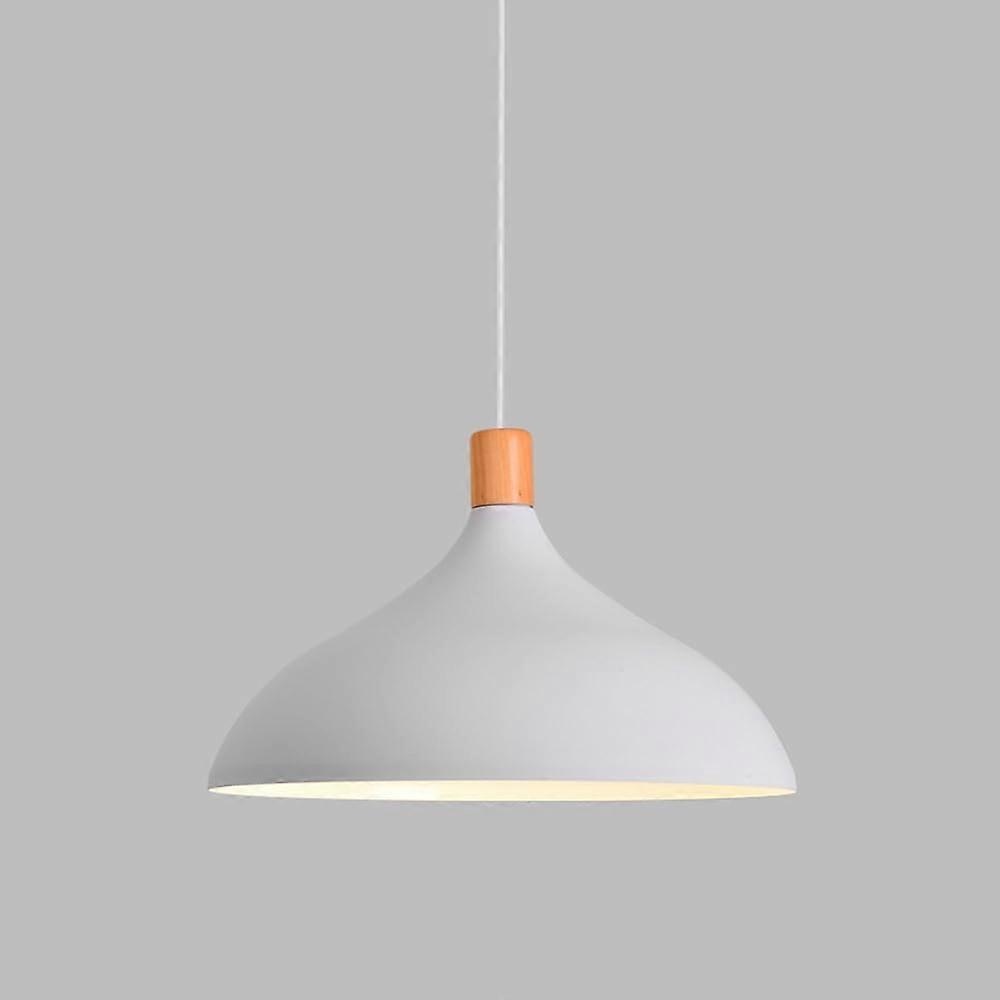 Macaron Commercial Chandelier, 1Head Pendant Lamp, Colored Metal Lampshade, Dining Bar Lighting, Nordic White Lamp