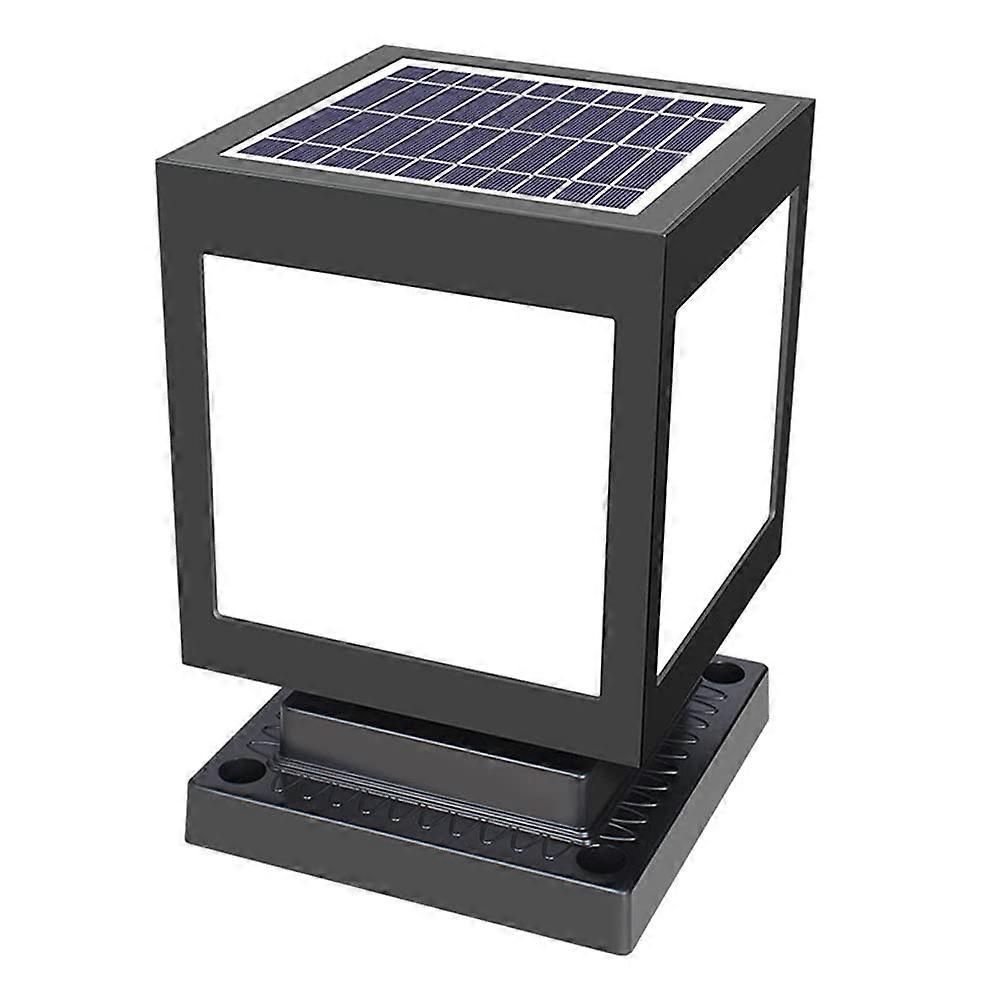 Solar Lamp Post Light Courtyard Fence Column Lamp Outdoor Waterproof LED Solar Column Light With Pier Mount Base