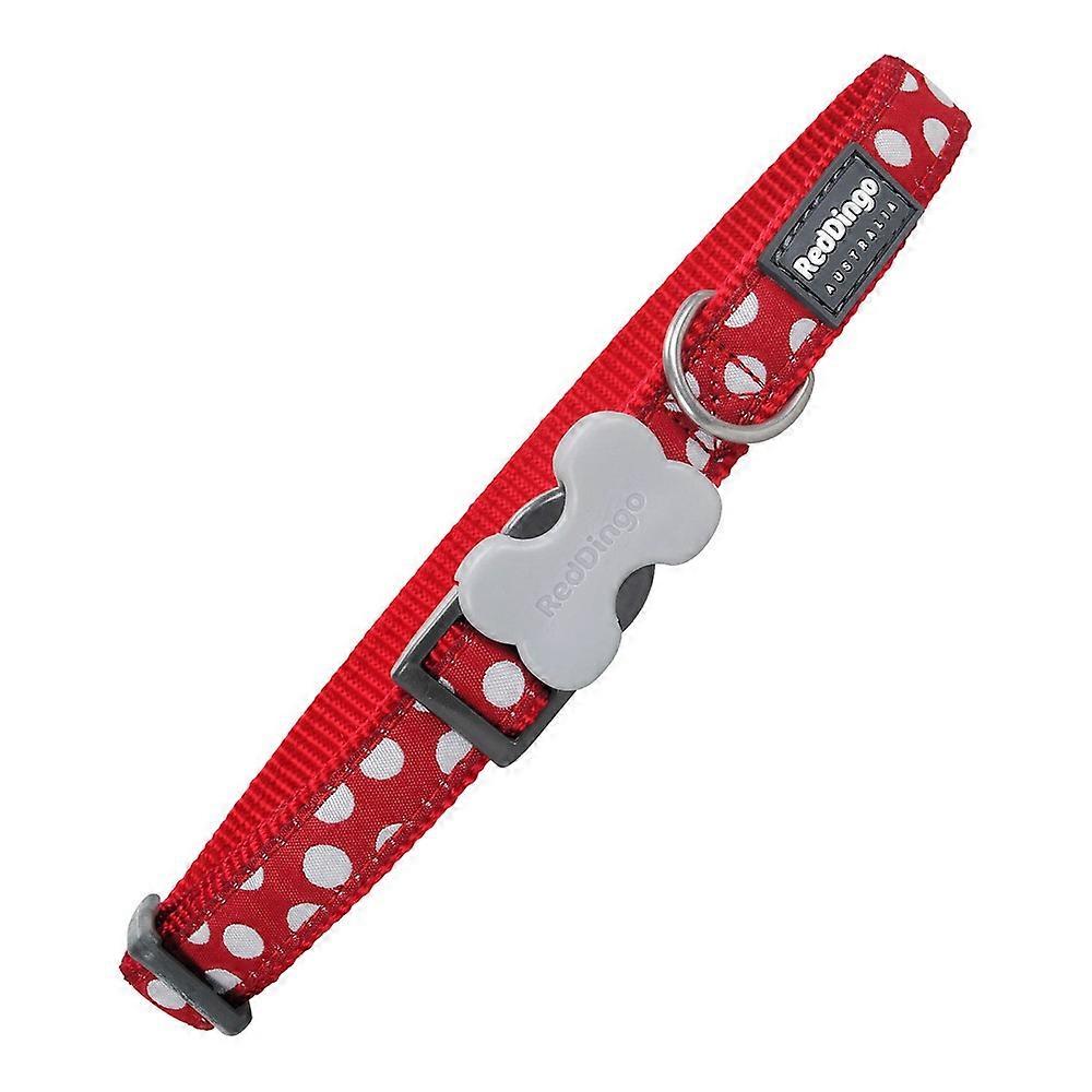 Dog collar Red Dingo Spots (1,5 x 24-36 cm)